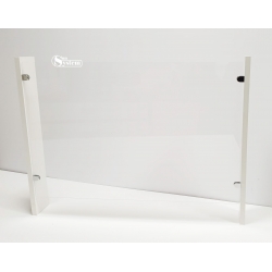 Osłona antywirusowa z plexi na biurko 72cm x 61cm, przegroda biurowa z plexi, osłona ochronna z pleksi, ścianka ochronna anty-COVID19